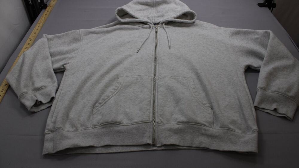 Old Navy Full Zip Hoodie Sweatshirt Mens L Gray Hooded Drawstring